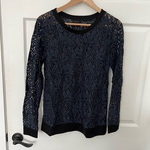 Theory Long sleeve cutout top